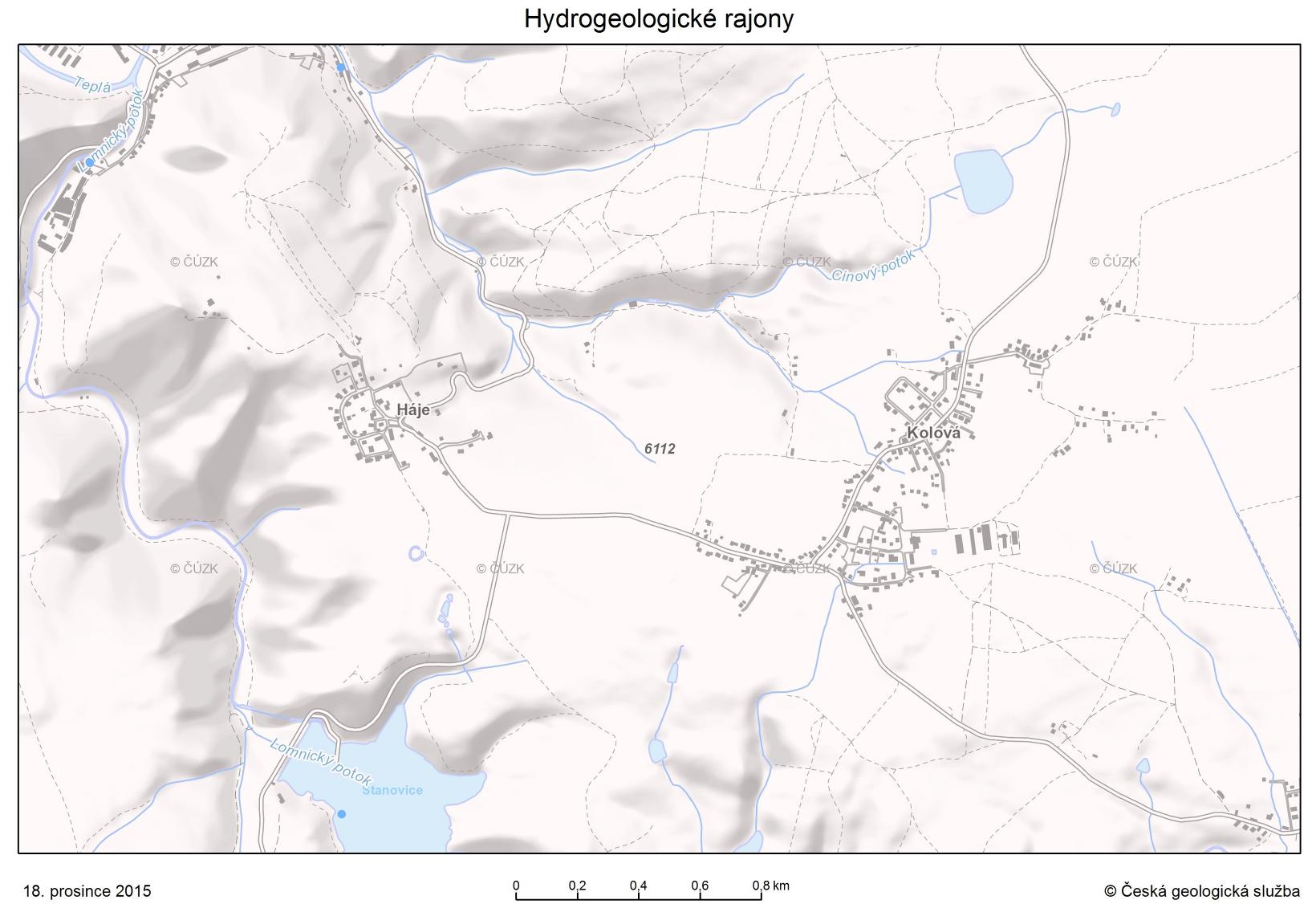Hydrogeologický rajon: 6112 Název: Krystalinikum Slavkovského lesa Popis: v horninách krystalinika,