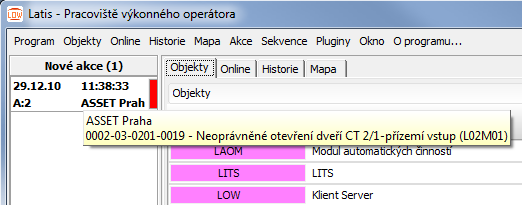 40 LOW pracoviště výkonného operátora 4 Akce 4.