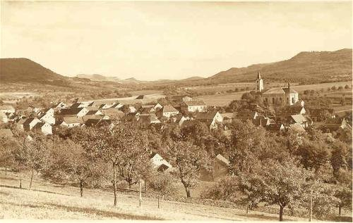 3.2 Charakteristika obcí 3 IDENTIFIKACE LOKALITY Obrázek 2: Obec Radovesice kolem roku 1930 Nejvýznamnější památkou byl kostel Všech svatých postavený v roce 1867 v pseudorománském slohu stávající na