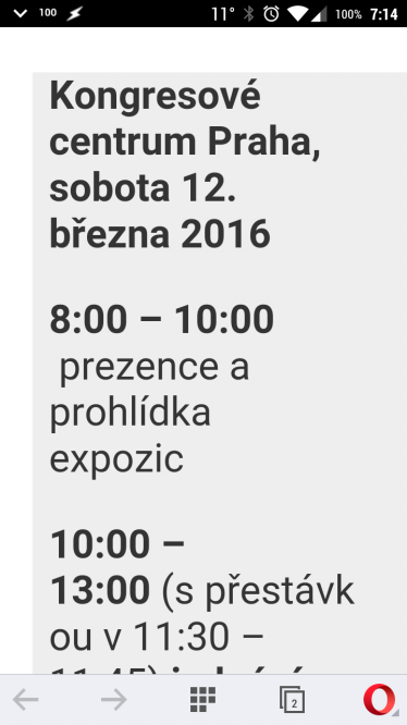 Obrázek 1: Opera - standardní zobrazení Čtečky elektronických knih Obrázek 2: Opera zvětšené zobrazení, nezalomený text Obrázek 3: Opera - zvětšené zobrazení, zalomený text Mobilní zařízení jsou