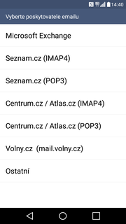 Vyplníte potřebné údaje. Název serveru POP3 se liší dle poskytovatele služby. Ťuknutím na DALŠÍ budete pokračovat v nastavení. 6.