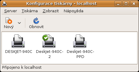 3.2. Ruční instalace nabízeného ovladače Pokud se nám tiskárna nenainstalovala automaticky, můžeme využít ovladač který nám systém nabídne přímo pro náš model tiskárny.