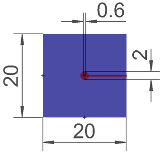 návrzích, realizovaných v programu EAGLE layout editor, je modrou barvou označen nevodivý materiál a tmavě červenou jsou označeny měděné části.