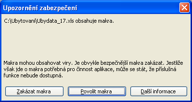 (1) Program Ubydata_17.xls umožňuje pořizovat a kontrolovat osobní údaje ubytovaných cizinců, které je možné následně odesílat elektronickou poštou. (2) Program Ubydata_17.