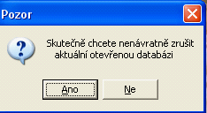 Agenda 111 překopírujete a přes tuto nabídku ukážete cestu kde má program soubor hledat. 8.5 Vyrazení Vyřazením organizace zničíte celou databázi právě aktuálního organizace. Vyřazení je nevratné.