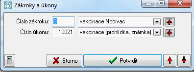 164 vypíše úkony a léčiva. 13.2.1 Zákroky, léciva a úkony Zákroky, léčiva a úkony se pořizují a upravují v jedné tabulce. Zde můžete k jednomu zákroku pořídit libovolný počet úkonů i léčiv.