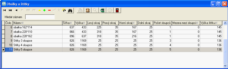 44 Evidujeme tyto údaje: 1. Poštovní směrovací číslo - směrovací číslo podle pošty 2. Název obce Funkce: 1. tisk - můžete tisknout jednu sestavu. 2. generování - pokud je číselník prázdný, můžete jej nechat naplnit podle implicitních hodnot.