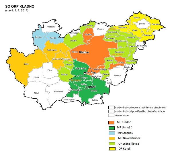 Mapa 11 Přehled městských a obecních policií na území ORP Kladno Zdroj: http://www.czso.cz/xs/redakce.