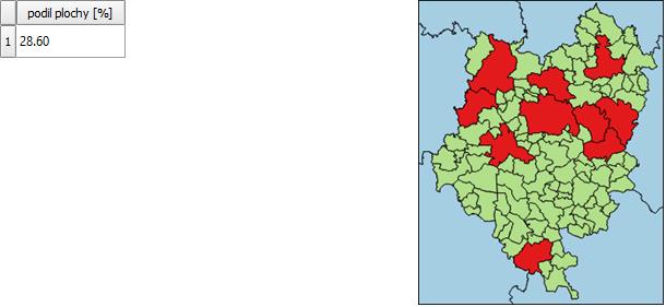 6) Ve kterých okresech je celková plocha obcí začínajících na písmeno P větší než 200 km 2 a kolik těch obcí je?