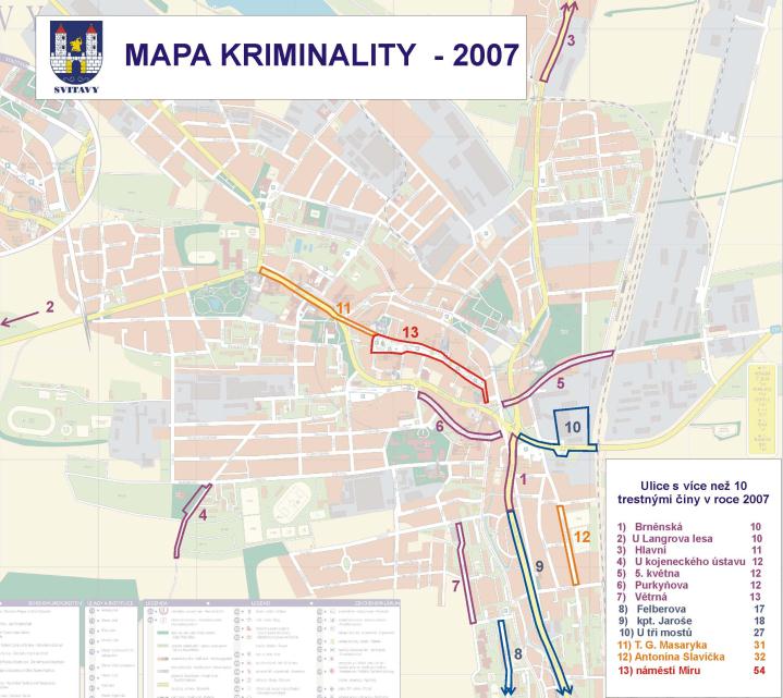 analytické mapy (Kriminalita ve Svitavách v r.