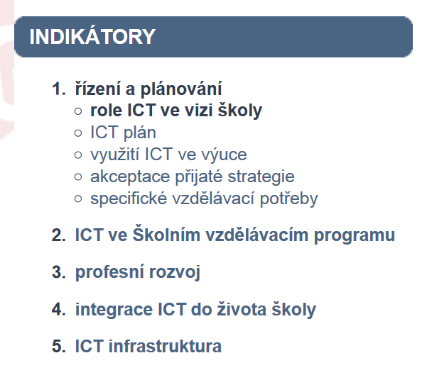 Při vyplňování indikátorů jednotlivé otázky důkladně zvážíme a promyslíme. Vybereme takové odpovědi, které co NEJVÝSTIŽNĚJI VYPOVÍDAJÍ O SOUČASNÉM STAVU školy.