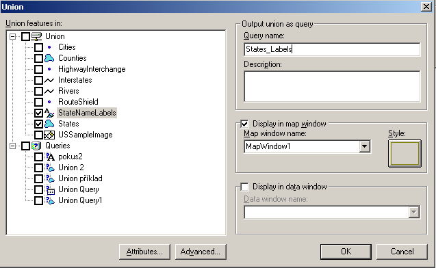 7 UNION (Sjednocení) Funkčnost tohoto příkazu je srovnatelná se sjednocovací schopností příkazu jako známe z SQL.