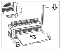 Použití Návod k obsluhu vázací stroje OPUS Stroj je určen k děrování papíru, plastových desek a k vazbě pomocí plastového hřbetu.