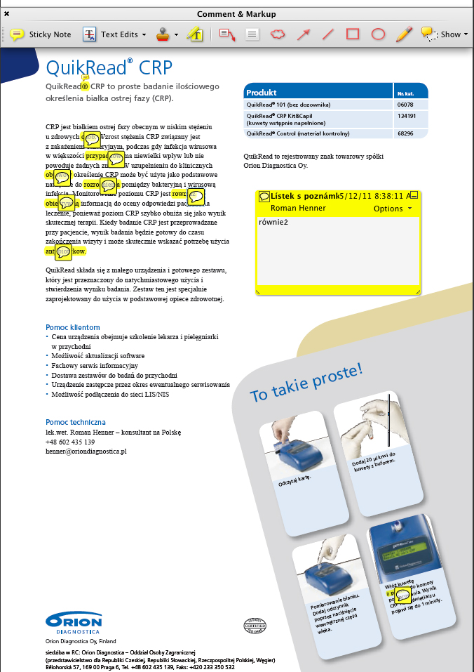 Ukázka elektronické