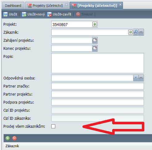 Projekty Do evidence projektů byl přidán údaj lze fakturovat všem zákazníkům. Doposud bylo možné fakturovat projekt jen hlavnímu zákazníkovi nebo několika dalším vybraným.