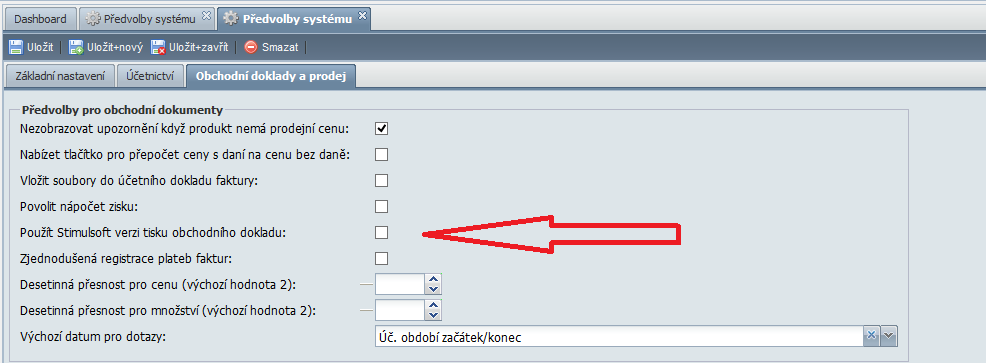 Fakturace tisk pomocí Stimulsoftu Tisk faktury byl přepracován do nového tiskového generátoru společnosti Stimulsoft.