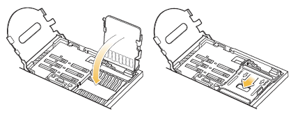 2. Vložení microsd karty 1. Odejměte kryt baterie tak, jak je ukázáno na obrázku. 2. Odemkněte držák SIM karty a zvedněte ho vzhůru. (viz obrázek) 3.