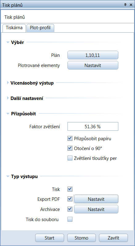 Novinky v programu Allplan 2015 Novinky v Allplanu 2015-0 125 Funkční rozsah ve vícenásobném výstupu Rozšíření k přizpůsobení velikosti a orientace výstupu