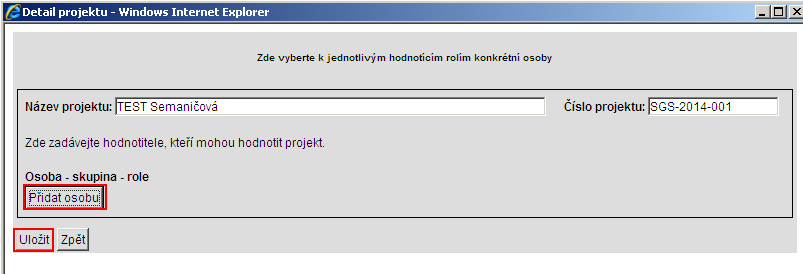 Po zadání oponentů předáte návrh projektu oponentům k posouzení, a to pomocí níže uvedených