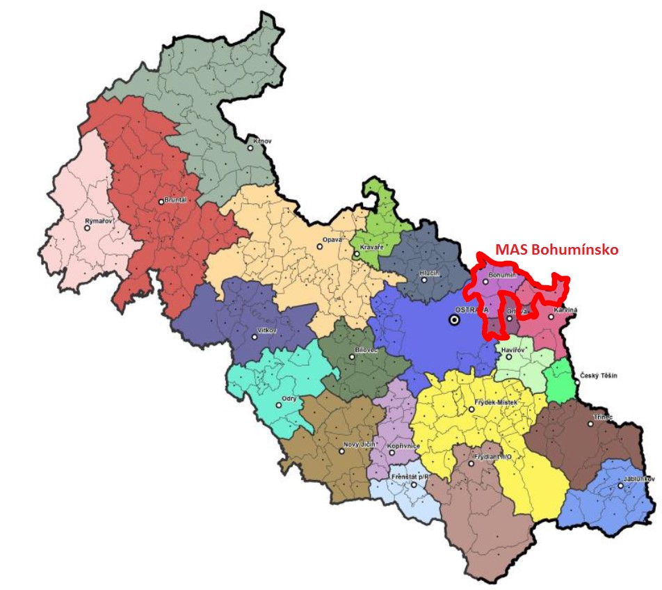 zpracování Mapa 3: Území MAS Bohumínsko v kontextu