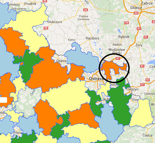 Mapa 2: Území MAS Bohumínsko v kontextu MAS