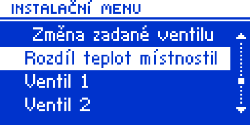 IV.o) Minimální otevření Tech Tento parametr určuje nejmenší otevření ventilu. Pomocí tohoto parametru zajistíme minimální otevření ventilu, aby byl umožněn minimální průtok. IV.