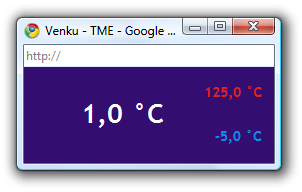 obr. 20 vzhled: číselný teploměr (prohlížeč: Internet Explorer) M a l é o k n o Klepnutím na Malé okno se