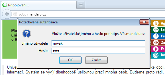 12. Během přepínání se v záhlaví informačního systému objevuje standardní hlášení poštovní schránky UIS: 13.