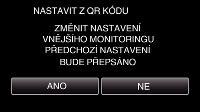 Použití Wi-Fi pomocí vytvoření QR kódu (GZ-EX315/GZ-EX310) 0 Zobrazí se hlavní menu 2 Stiskněte Wi-Fi (Q) ikonu 2 Klepněte na ANO 3 Klepněte na OK 3 Stiskněte 1 v pravém dolním rohu obrazovky 4