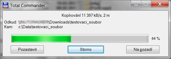 OBRÁZEK 30 - TESOVÁNÍ ODEZVY MEZI NANOSTANICI M2 NA DOMĚ Č. 1 A NANOSTANICÍ M5 NA DOMĚ Č.