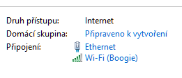 b. Postup pro zjištění IP adresy počítače 1. Klikneme pravým tlačítkem vpravo dole u hodin na ikonu sítě (dle typu připojení):. Zvolíme možnost "Otevřít centrum síťových připojení a sdílení" 3.