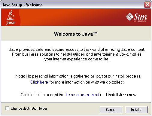 6. Instalace Java Runtime Environment (JRE) Instalace JRE probíhá v rámci jednotlivých prohlížečů různými způsoby.