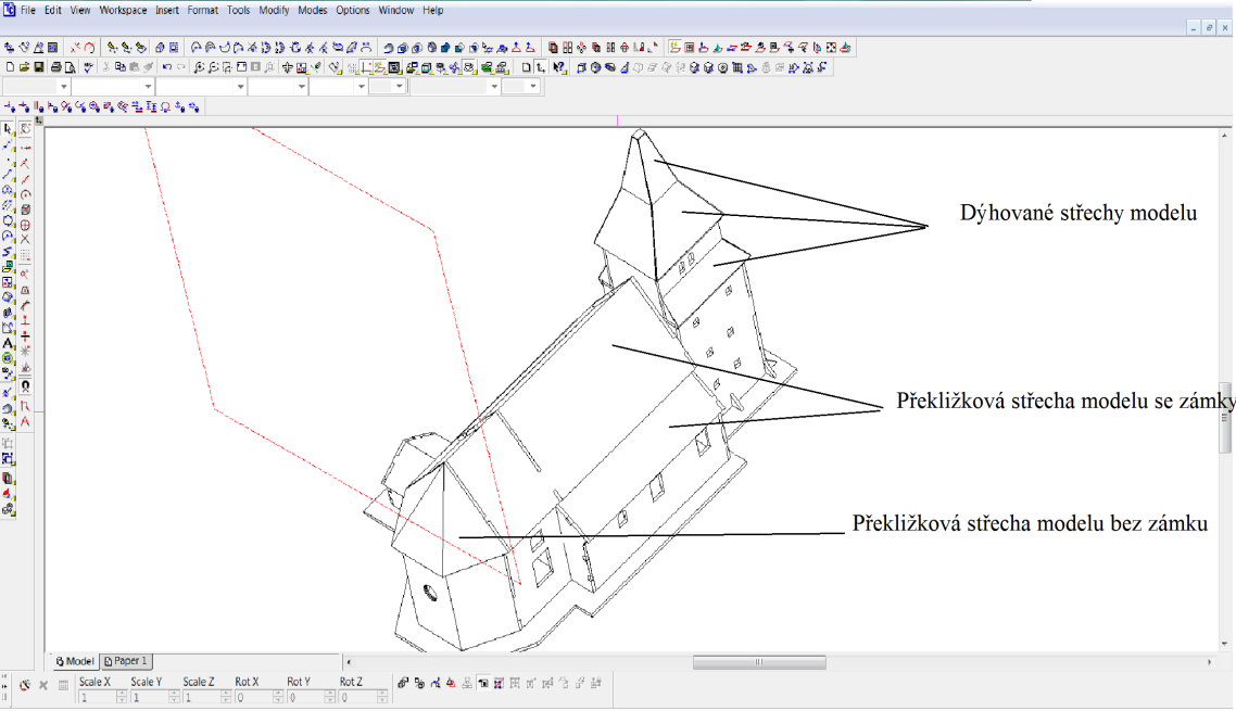 FSI VUT DIPLOMOVÁ PRÁCE List 50 obr.4.6 Navržení střechy modelu Po vytvoření kostry kostela následuje vytvoření střech kostela, také z překližky, střechy jsou také konstruovány se zámky.