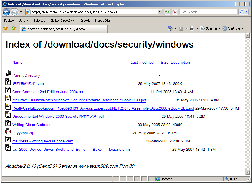6.1.3 Stránky zabývající se Google Hackingem Nejznámější stránka tohoto druhu je http://johny.ihackstuff.