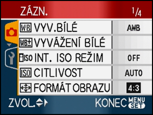 [HVĚZD.OBLOHA] [OHŇOSTROJ] [PLÁŽ] [SNÍH] [LETECKÉ FOTKY] Pokročilý režim scény Režim portrétu Tento režim používejte pro snímání záběrů osob.