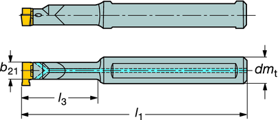 TURN - ZE orout M Vyvrtávací tyče s karbidovou stopkou Válcová stopka s ploškou Systém orout M - Vyvrtávací tyče UPOVÁNÍ A ZAPOVÁNÍ M-A Ocelová tyč M-E Karbidová stopka Zobrazeny jsou nástroje s
