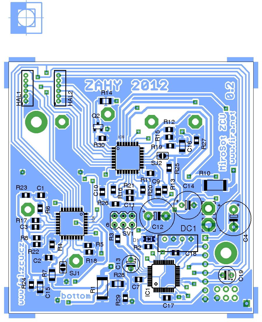 C.2. Tištěný spoj robota Příloha C.2.1: Tištěný spoj robota - vrchní strana Příloha C.2.2: Tištěný spoj robota - spodní strana Příloha C.