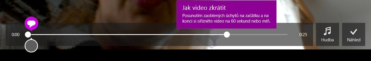 Videomomentky Krátká videa do 60 sekund Mohou obsahovat