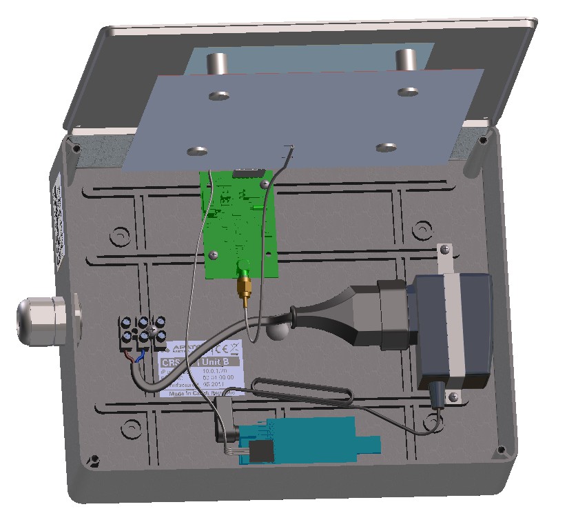 Panelová anténa Rádiový modul RFCC1101 Zdroj (adaptér) Počítač (BIFFEROS BOARD) Ilustrace 3:
