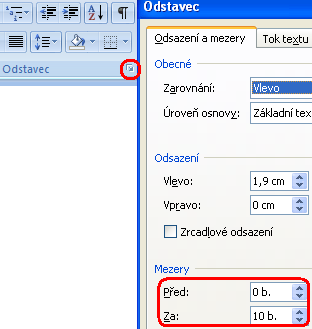 Klávesa Enter Klávesa Enter se používá výhradně k ukončení odstavce. Nikdy (!) se s ní neukončuje řádek to dělá Word automaticky.