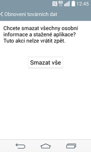 24 z 34 Reset přístroje do továrního nastavení Zvolíte možnost Zálohování a restart.