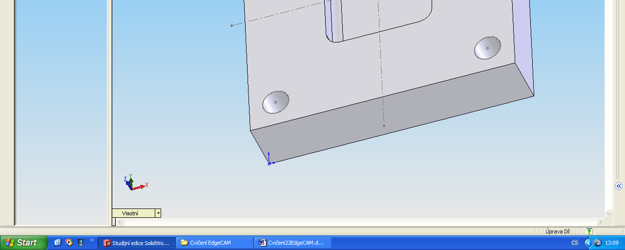 DUM 18 EdgeCAM Optimalizace řezných podmínek 18/a ručně pomocí katalogu (použit katalog WNT) 18/b pomocí technologického manažeru Edge Camu Otevřete model deska 22.