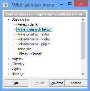 Program ZK Daňová evidence ZK SOFT Oproti kartě firmy je zde navíc tlačítko Heslo, kde si každý uživatel může nastavit heslo pro přístup do systému.