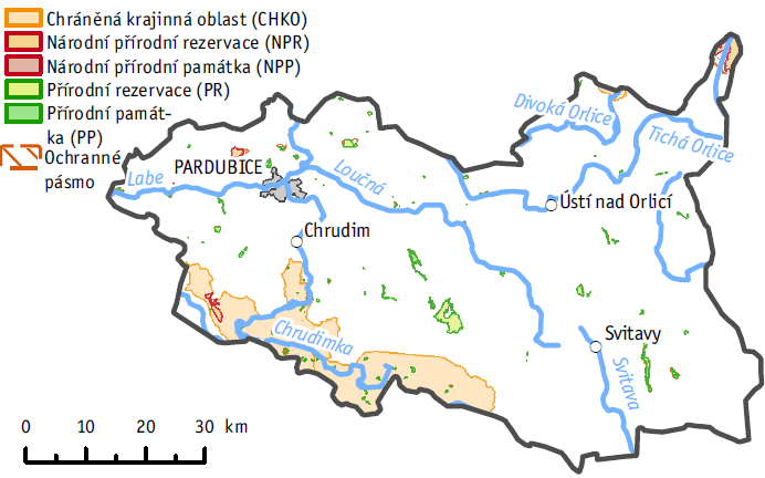 Zvláště chráněná území, 2014 Zdroj: AOPK ČR Příroda 3 VZCHÚ 107 MZCHÚ (5 350 ha) Programy péče o bobra evropského a vydru říční Lokality národního seznamu soustavy Natura 2000,