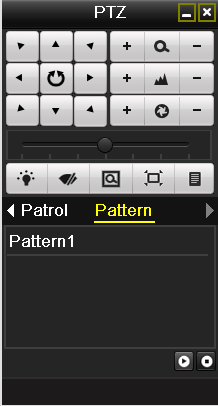 PTZ ovládání V režimu živého přehrávání - Live View stiskněte PTZ Control tlačítko na předním panelu nebo na ovladači, nebo vyberte PTZ Control ikonu pro vstup do PTZ toolbaru.
