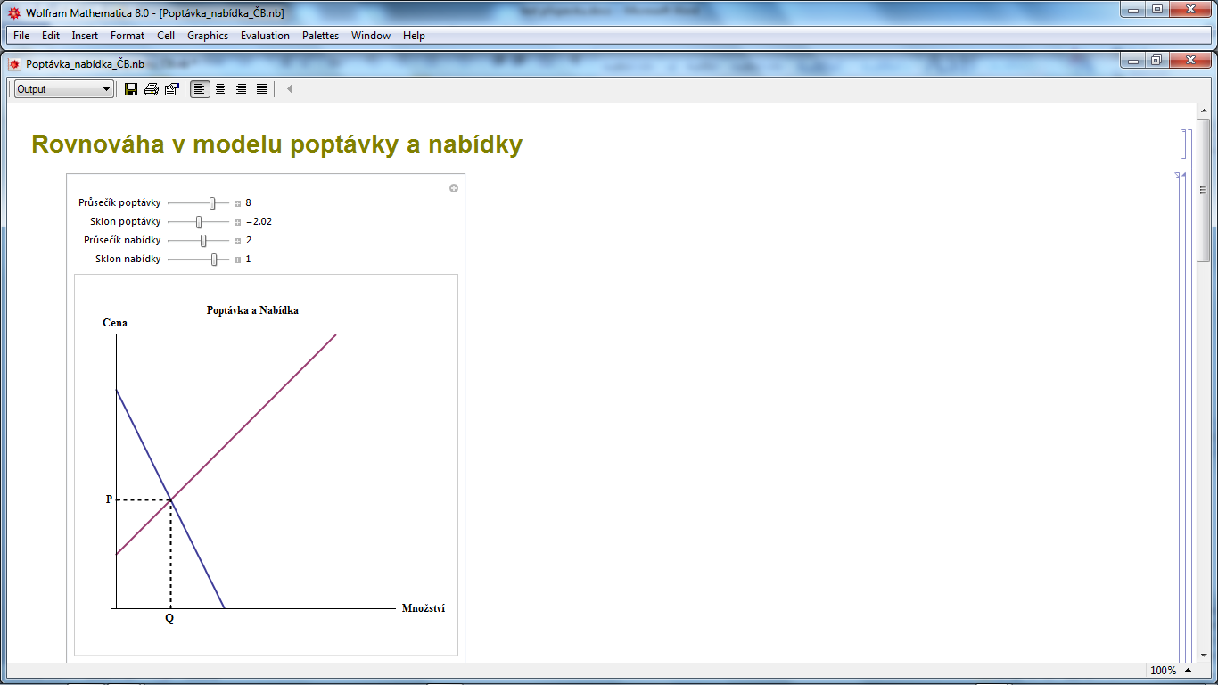 kromě textového popisu úlohy, možnost parametrizace úlohy studentem a grafické znázornění modelu.