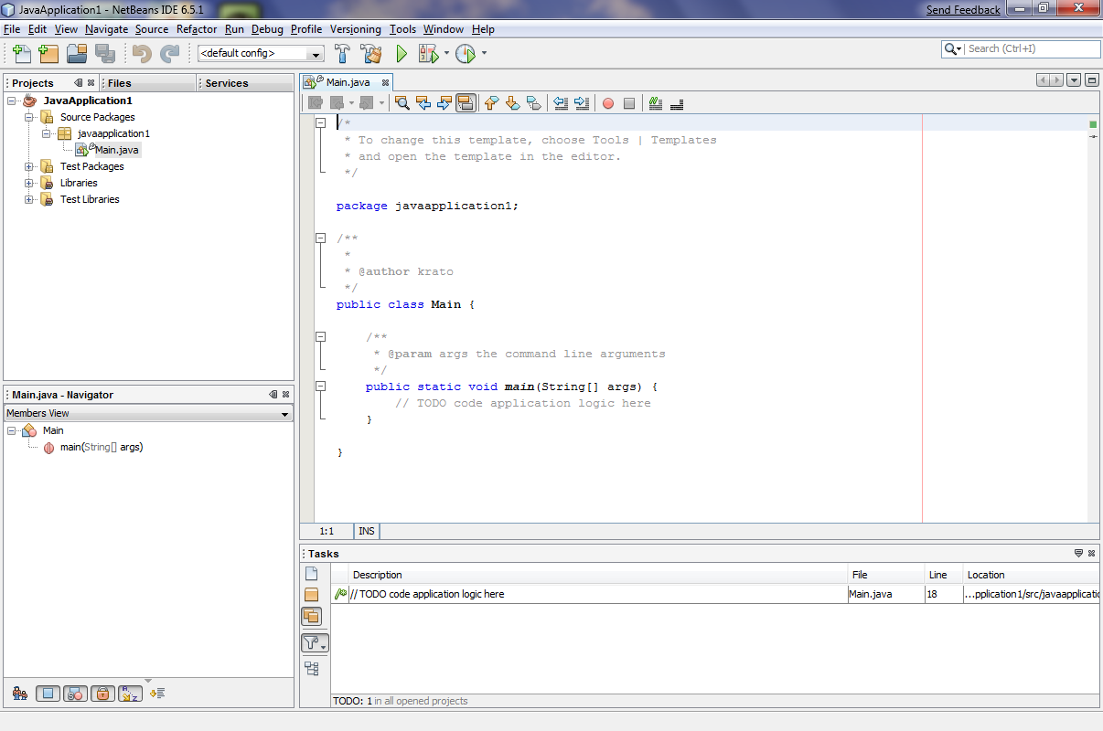 NetBeans na Windows 7 Zdroj: DABLER. Wikipedia.org [online]. [cit. 15.07.2013].