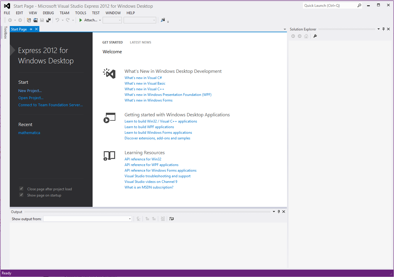Visual Studio 2012 na