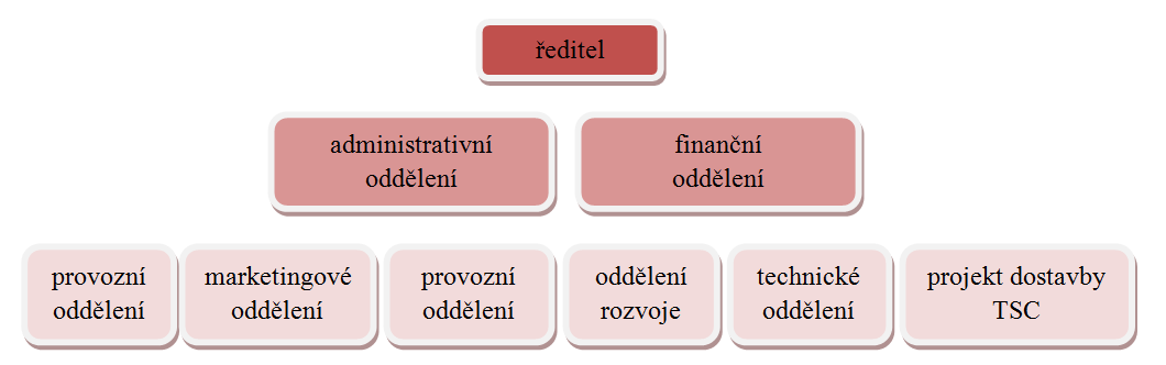 Počet osob Představení Techmanie Science Center o.p.s. Obrázek č. 1: Organizační struktura TSC Zdroj: Výroční zprávy TSC, zpracování vlastní Počet zaměstnanců v TSC kolísá.