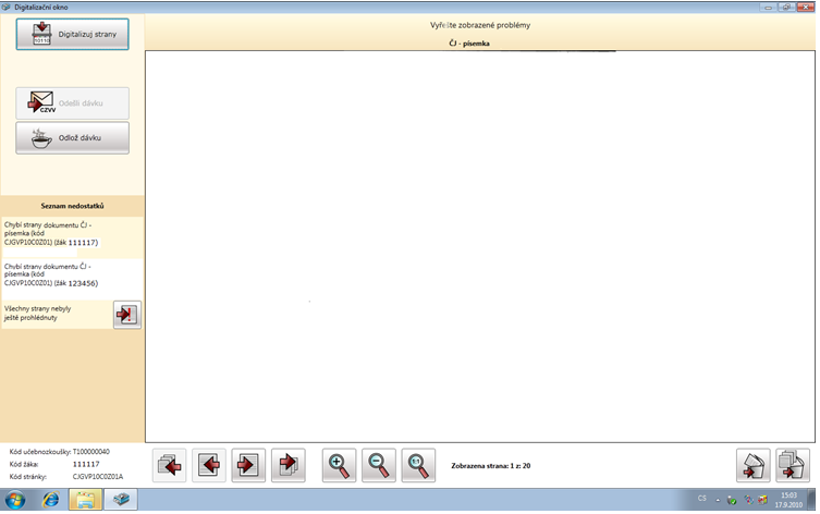 Obsluha digitalizačního